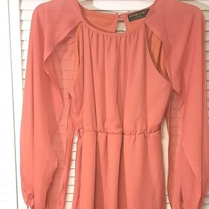 Women's Sheer long Sleeved mini dress! Size Sm